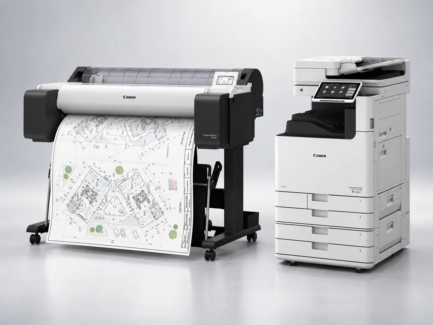 Canon Großformatdrucker bis A0 und Canon A3-Multifunktionssystem (Symbolfoto)